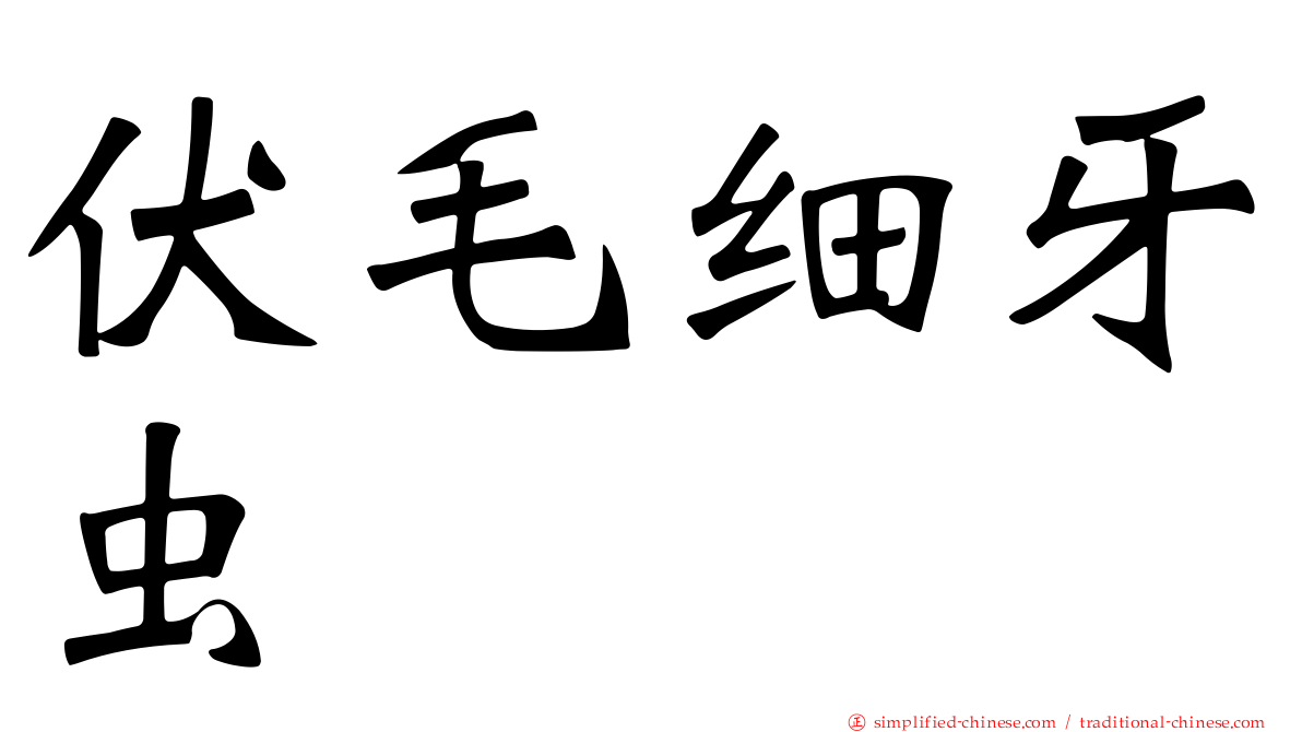 伏毛细牙虫