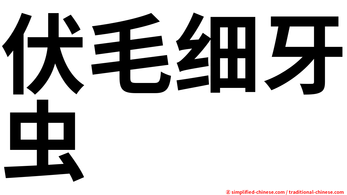 伏毛细牙虫