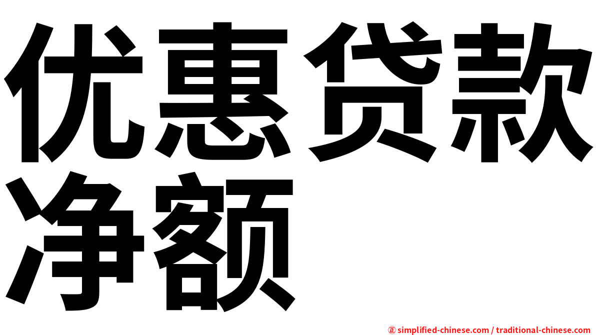 优惠贷款净额