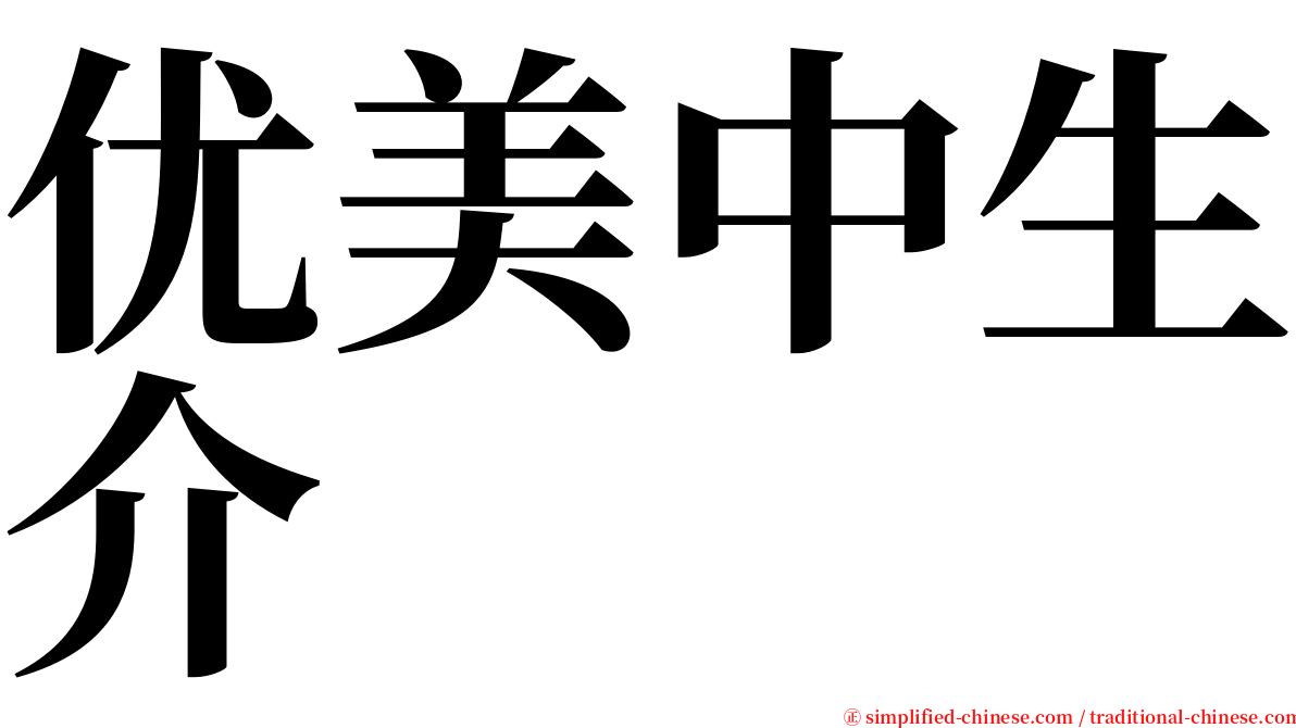 优美中生介 serif font