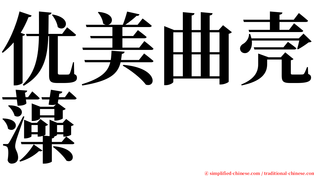 优美曲壳藻 serif font