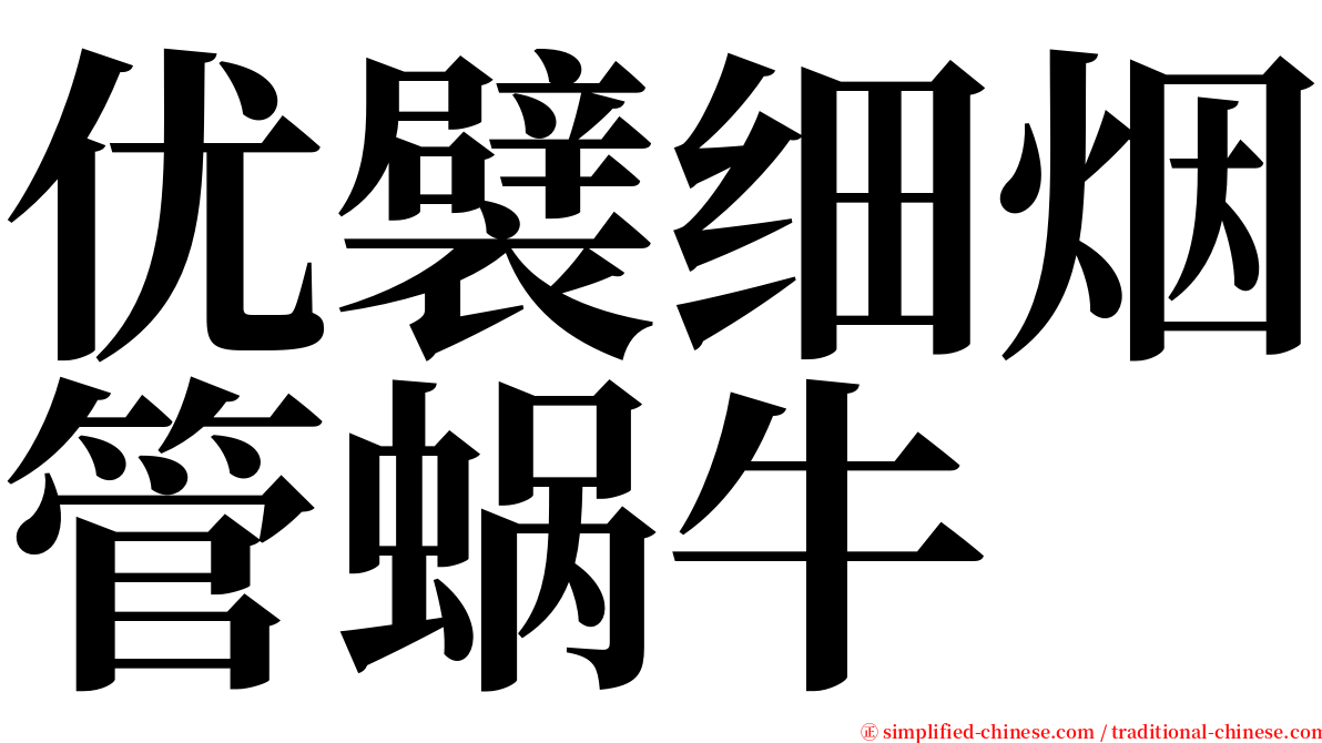 优襞细烟管蜗牛 serif font