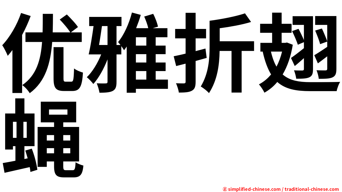 优雅折翅蝇