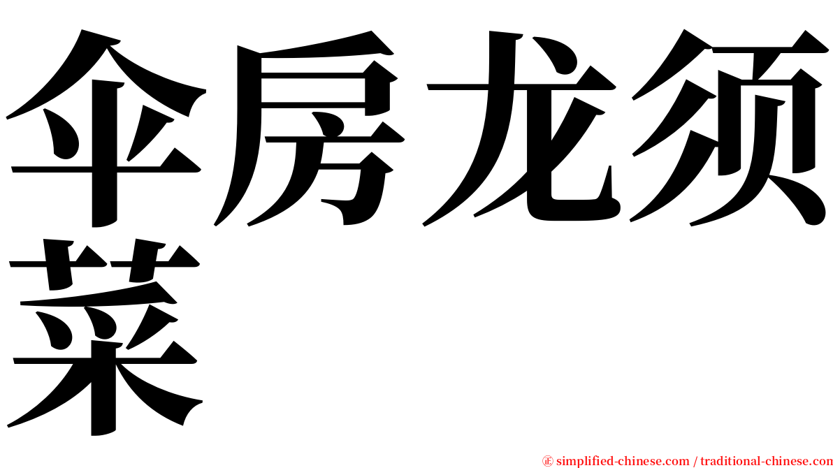 伞房龙须菜 serif font