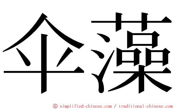 伞藻 ming font