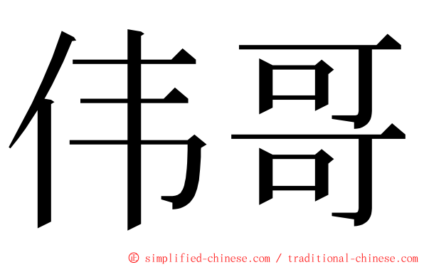 伟哥 ming font
