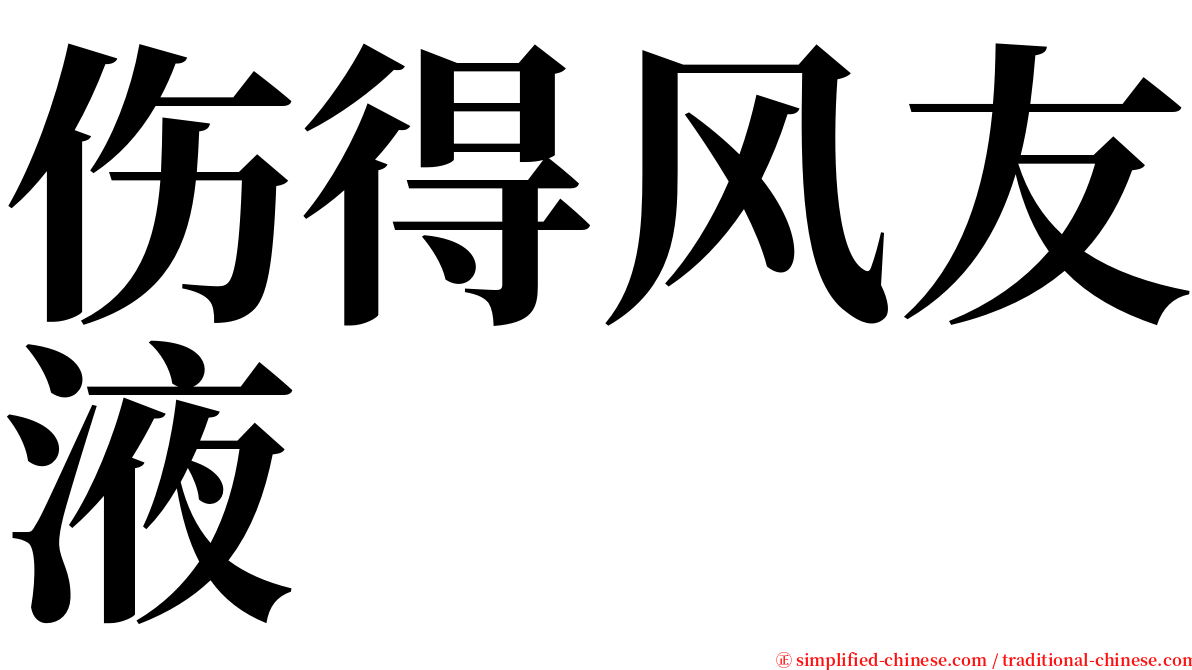 伤得风友液 serif font