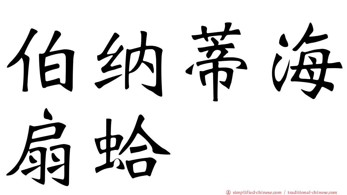 伯纳蒂海扇蛤