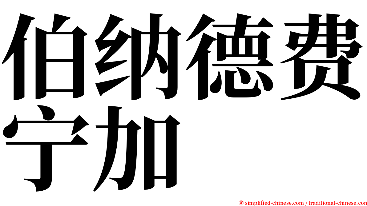 伯纳德费宁加 serif font