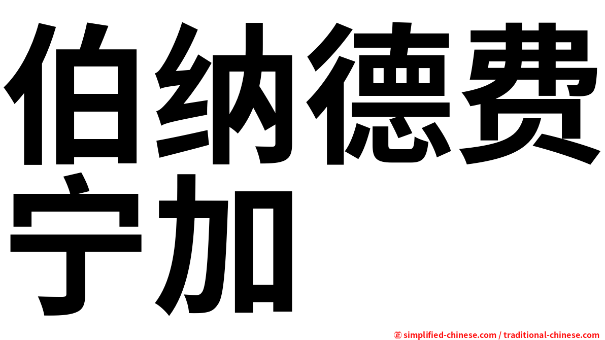 伯纳德费宁加