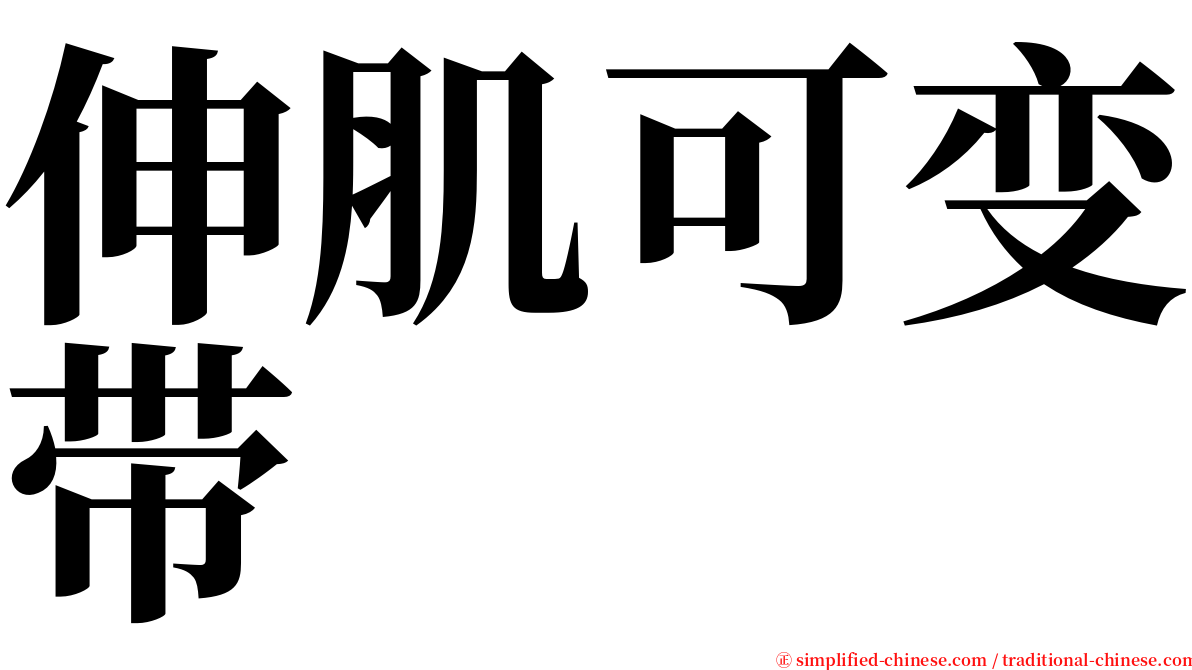 伸肌可变带 serif font