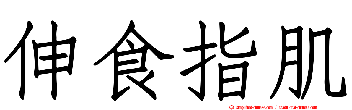 伸食指肌