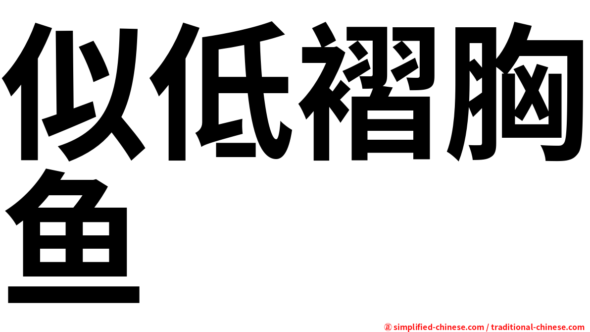 似低褶胸鱼