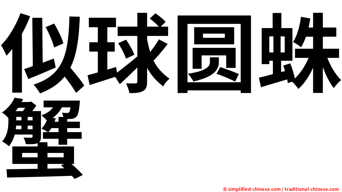 似球圆蛛蟹
