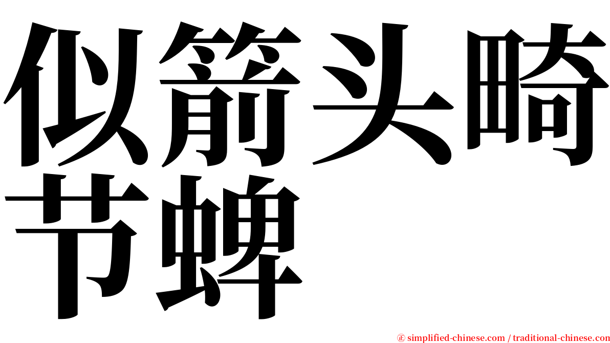 似箭头畸节蜱 serif font
