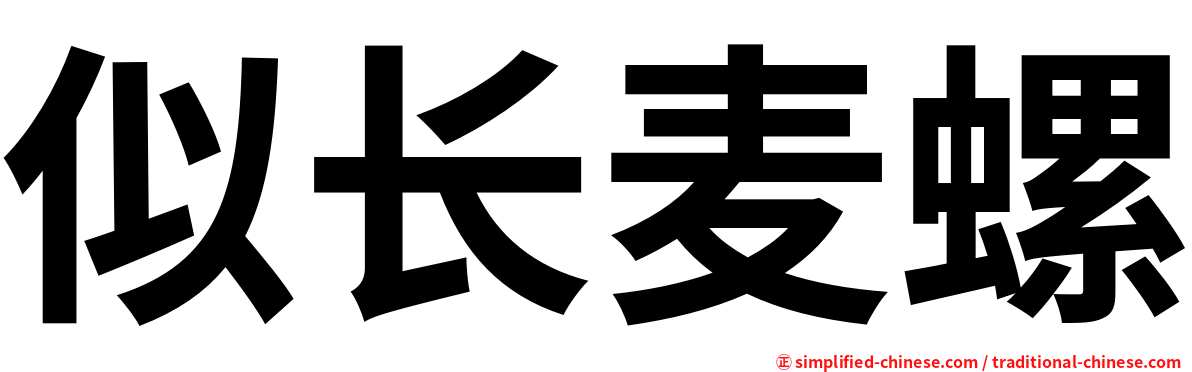 似长麦螺