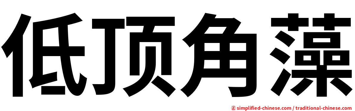 低顶角藻