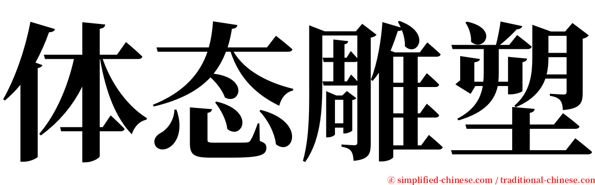 体态雕塑 serif font