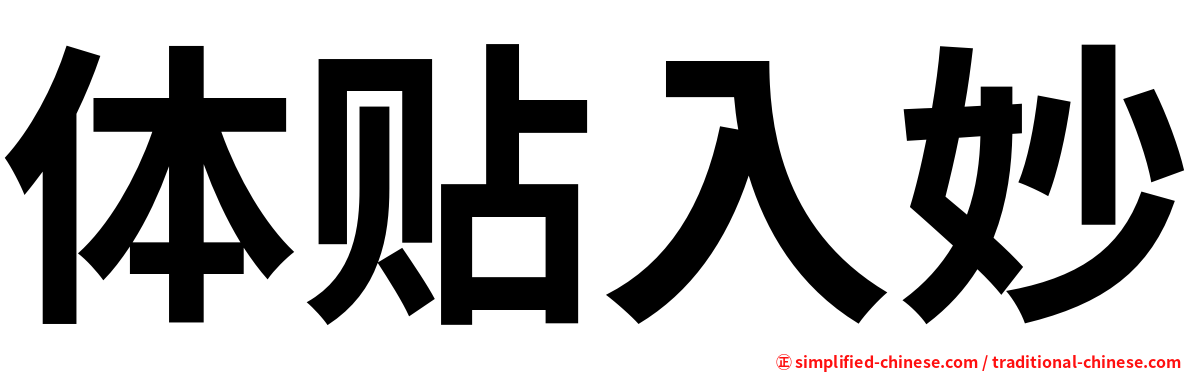 体贴入妙