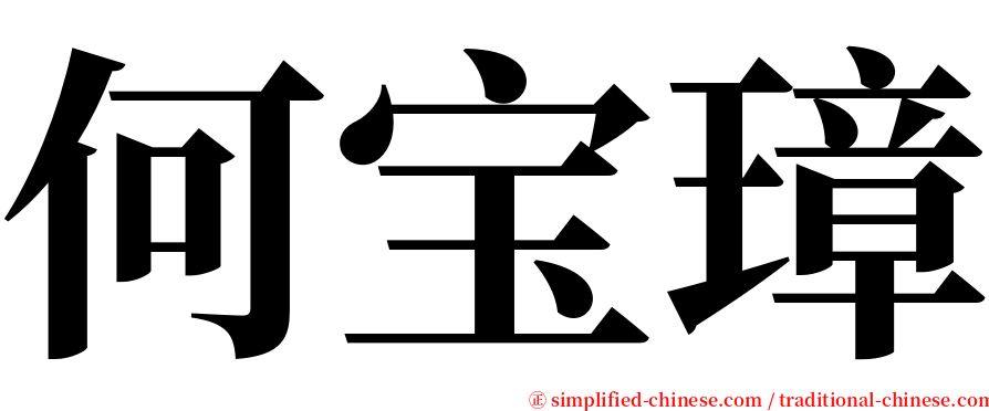 何宝璋 serif font