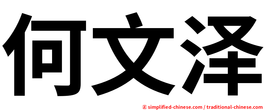 何文泽