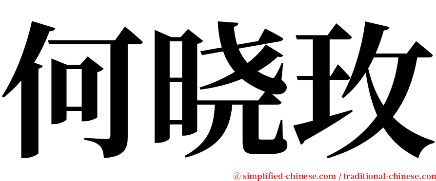何晓玫 serif font
