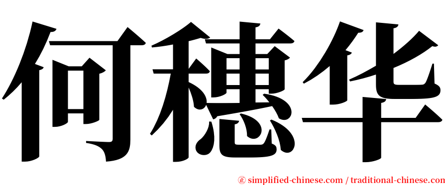 何穗华 serif font