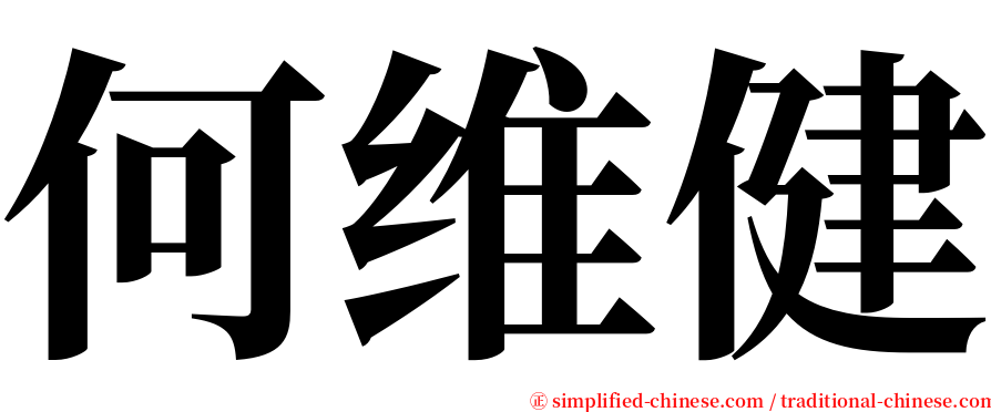 何维健 serif font