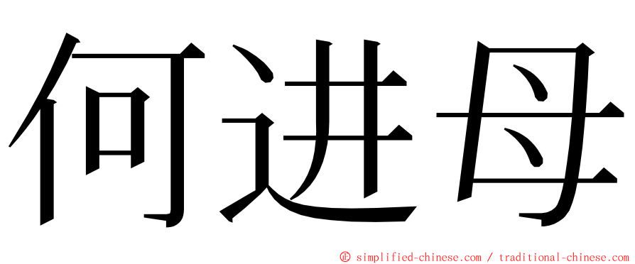 何进母 ming font