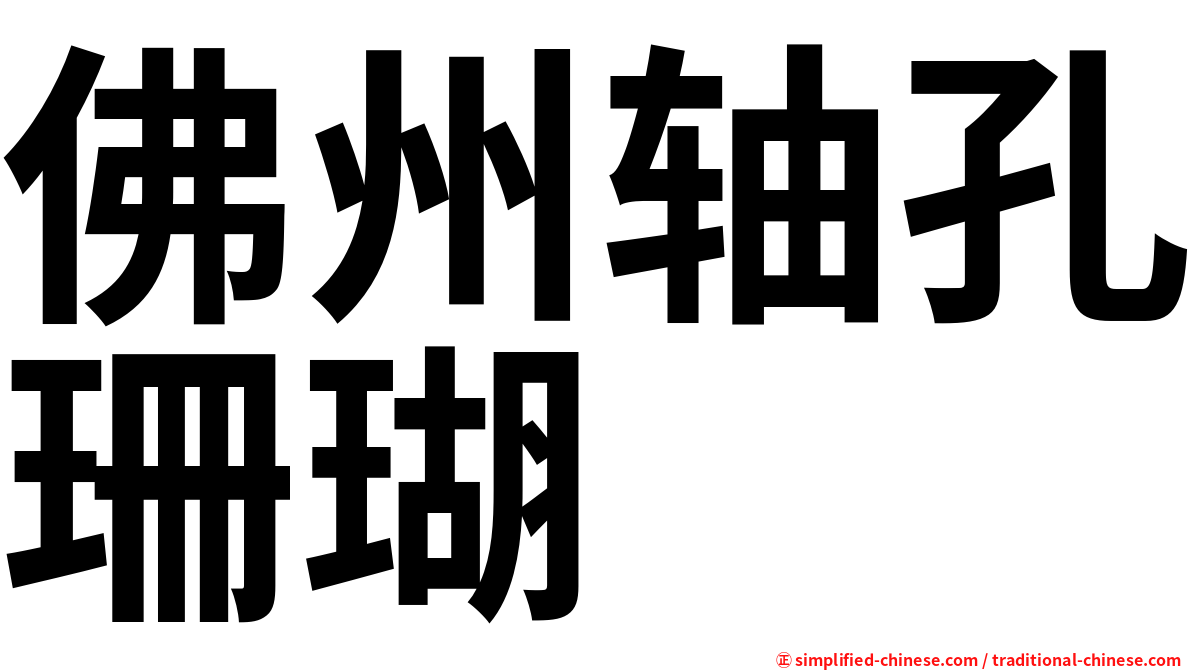 佛州轴孔珊瑚