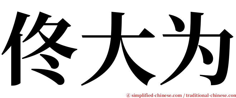 佟大为 serif font