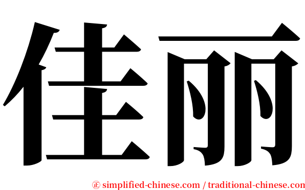 佳丽 serif font