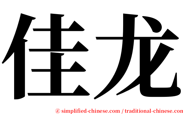 佳龙 serif font