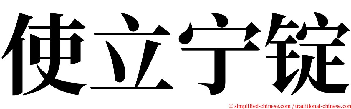 使立宁锭 serif font