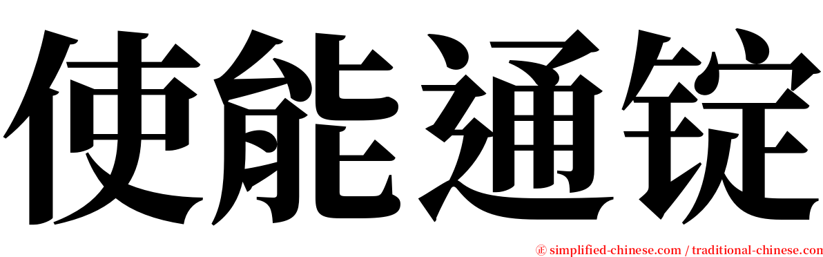 使能通锭 serif font