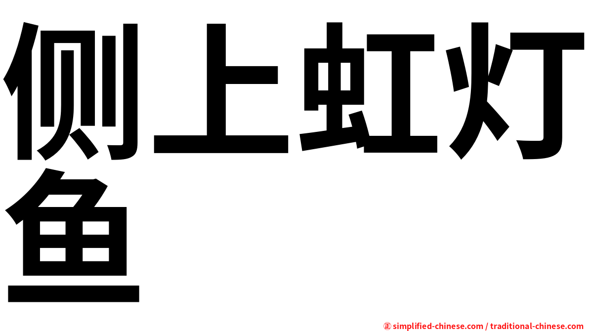 侧上虹灯鱼