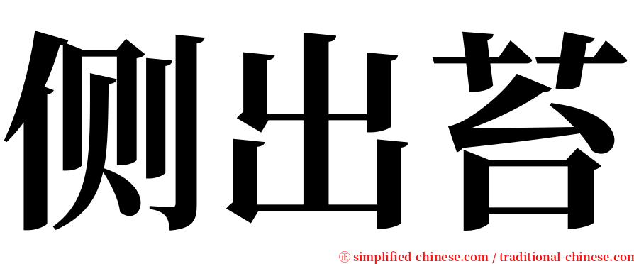 侧出苔 serif font