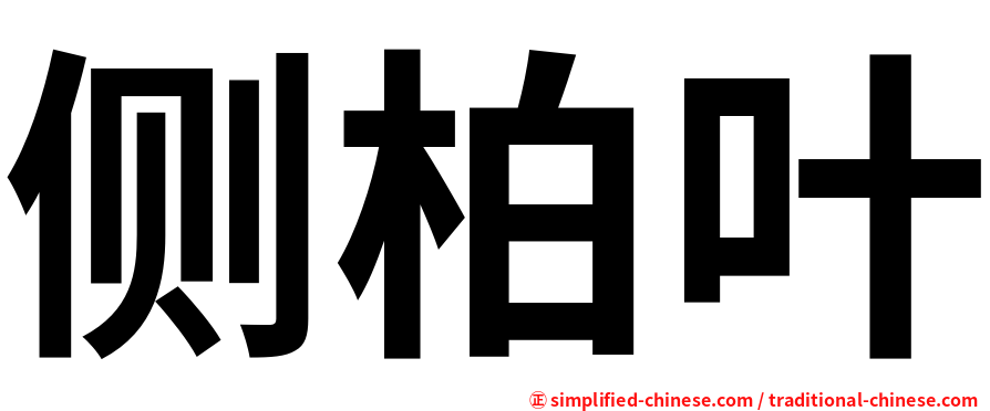 侧柏叶