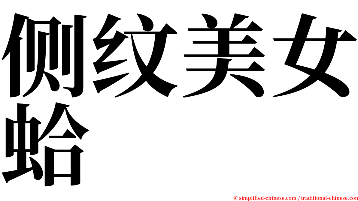 侧纹美女蛤 serif font