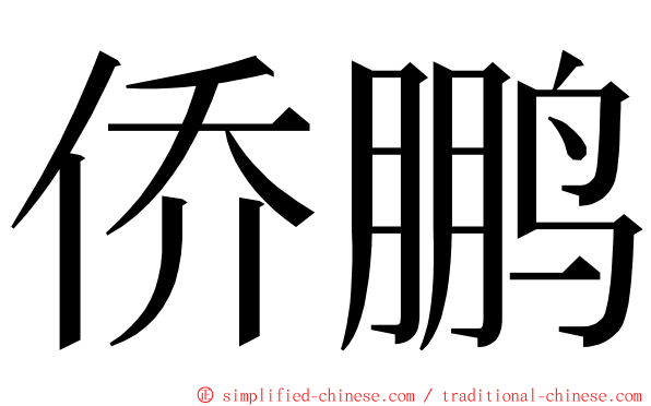 侨鹏 ming font