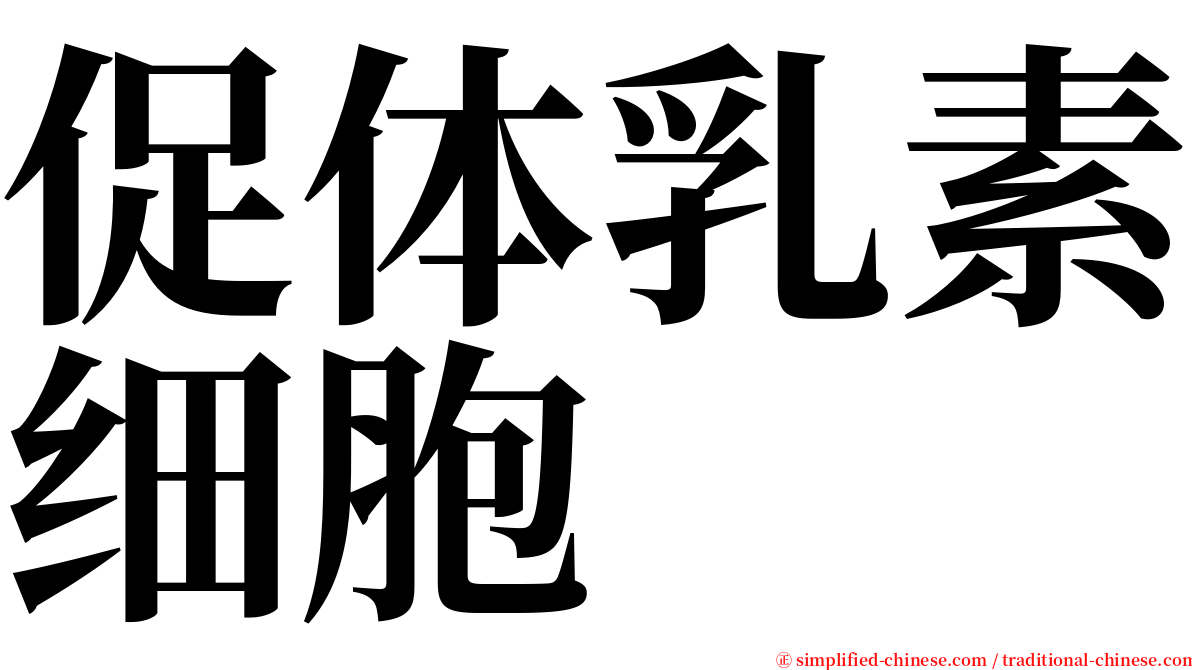 促体乳素细胞 serif font