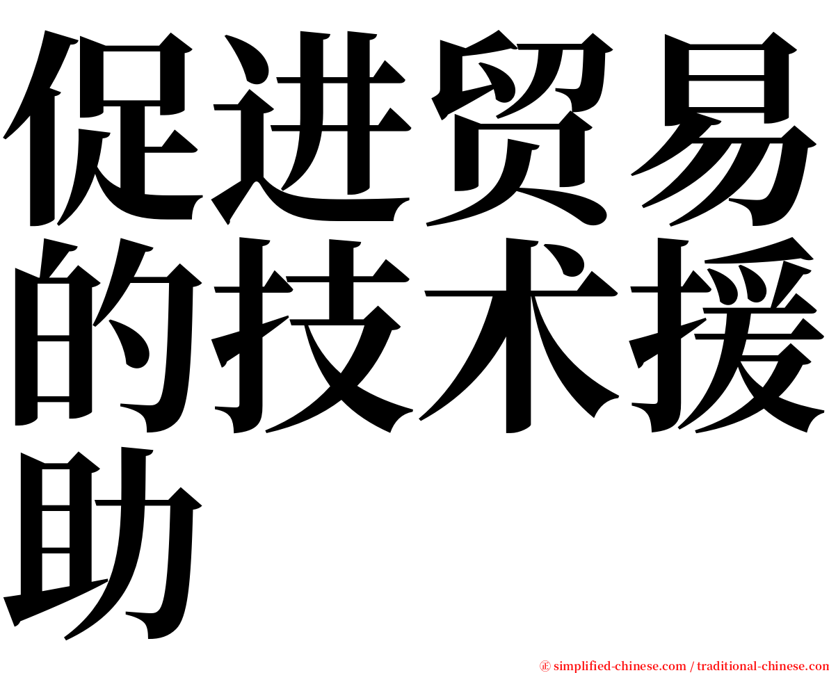促进贸易的技术援助 serif font