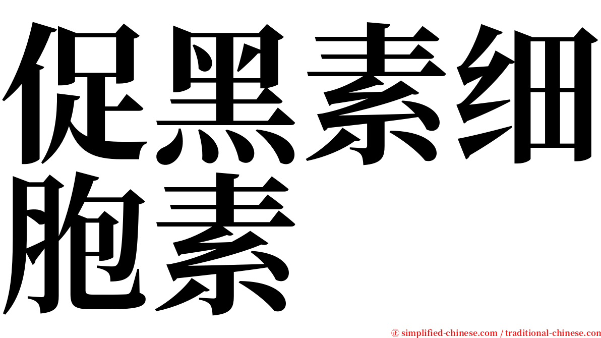 促黑素细胞素 serif font