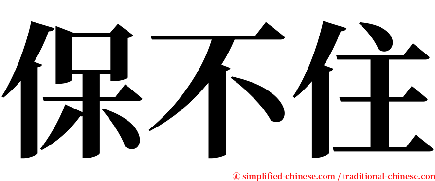 保不住 serif font