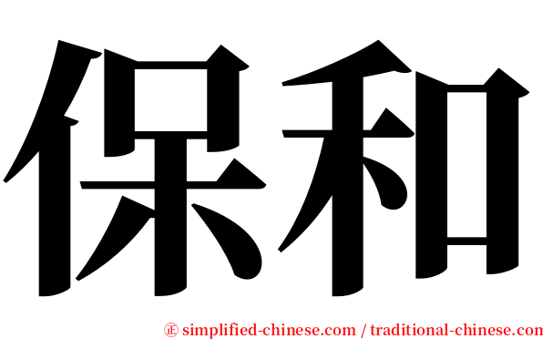 保和 serif font