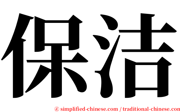 保洁 serif font