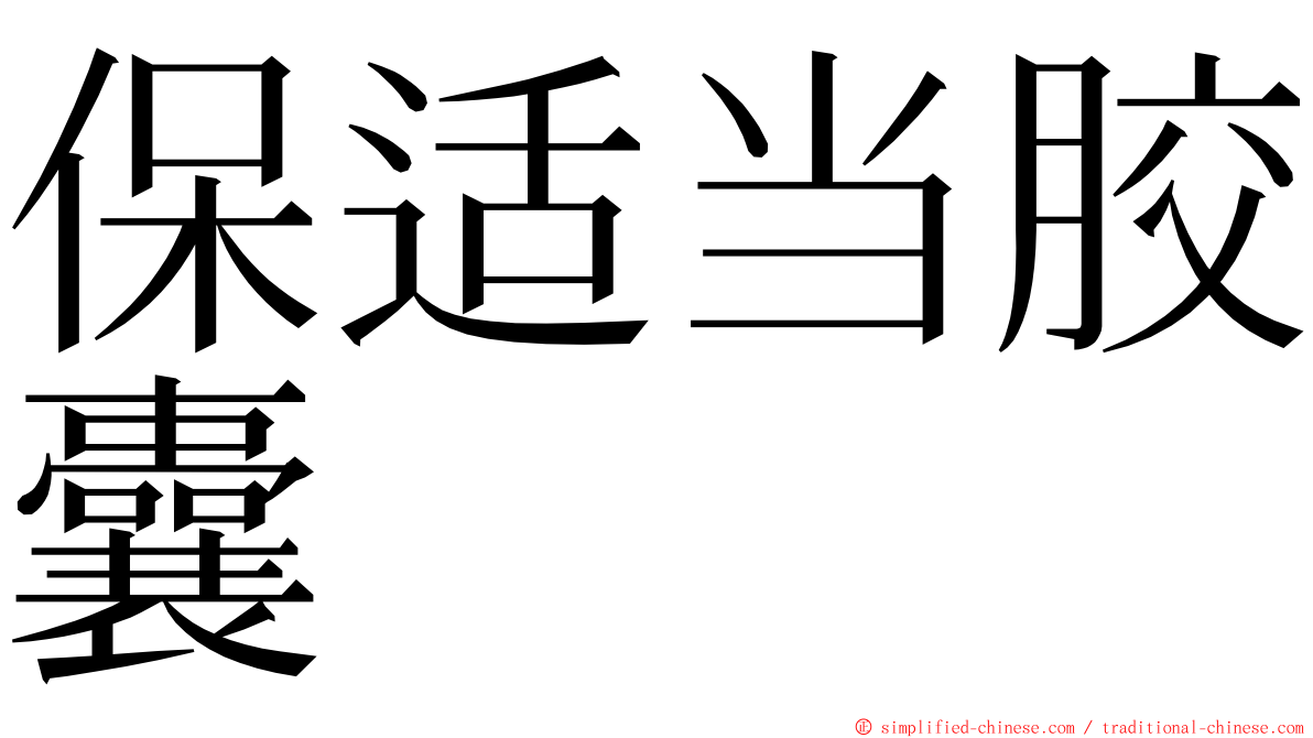 保适当胶囊 ming font