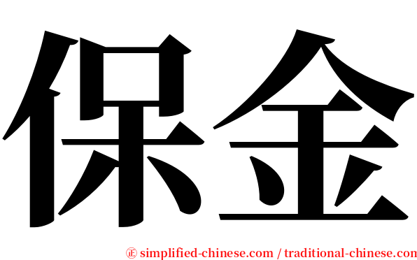 保金 serif font