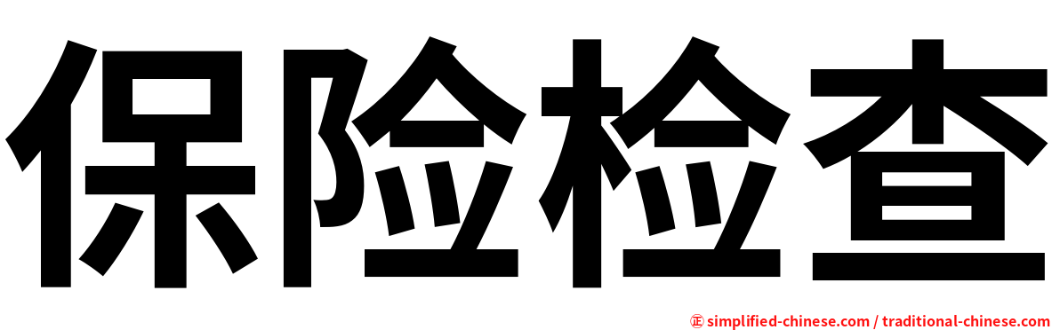 保险检查
