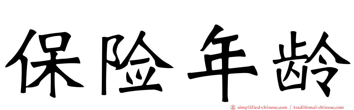 保险年龄